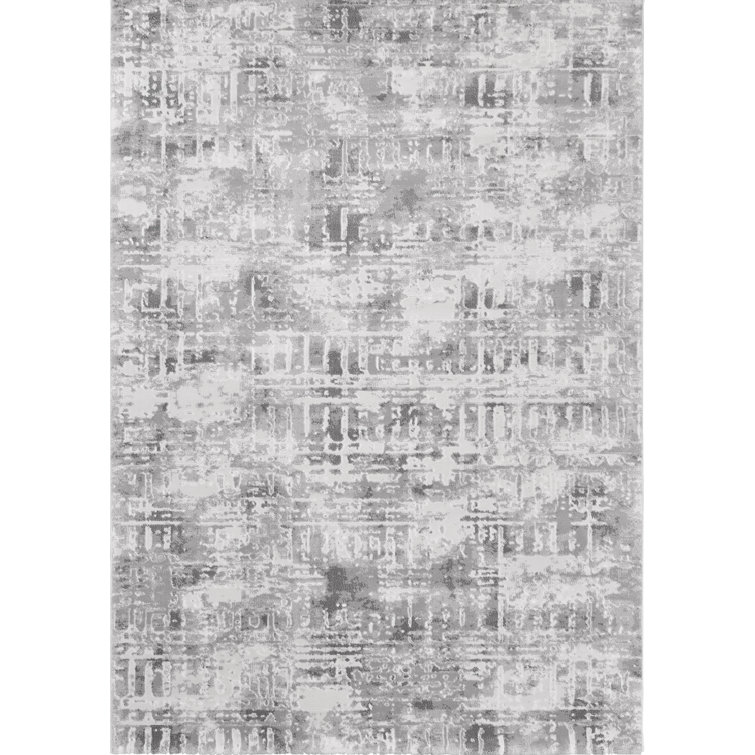 Metro Lane Deray Hand Knotted Grey/White Rug Wayfair.co.uk